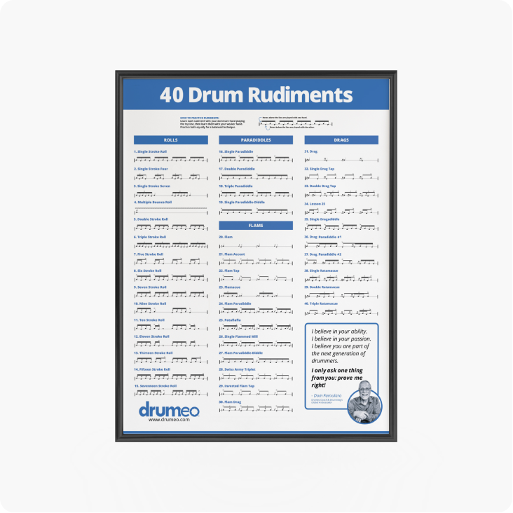 Drumeo Rudiments Poster